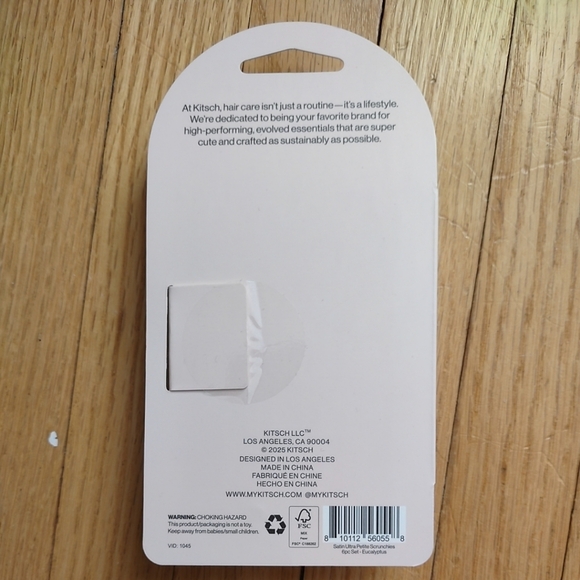 Kitsch Satin Scrunchies Set - White, Pink, Gray, Green - Picture 2 of 2